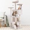 BestMassage Cat Tree 54/62/70/81 Inch Cat Tower with Sisal Scratching Post - 2 of 4