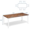 79" Large Industrial Dining Room Table for 6-8 People Rectangular Wood Kitchen Table with Heavy Duty Metal Legs forKitchen, Living Room(No Chair) - 2 of 4