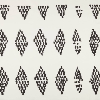 Standard Black and White Cotton Geometric Shower Curtain
