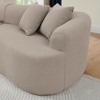 Resenkos Curved Modular Sectional Sofa, Lamb's Wool Fabric in Minimalist Design, No Assembly Required, - 2 of 4