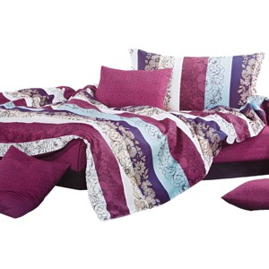Slickblue Floral Cotton Duvet Cover Set, 3/4PC Twin/Queen Bedding, Deep Pocket Sheet, Machine Washable - 1 of 3