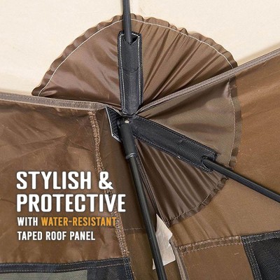 Brown 6' x 6' Portable Outdoor Camping Canopy Shelter