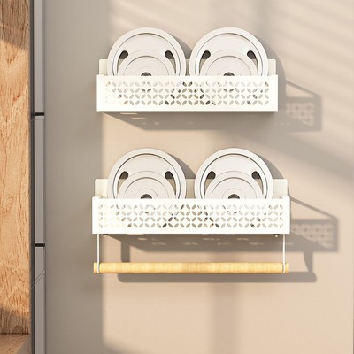 4 Pack Magnetic Spice Rack, Magnetic Fridge Shelf For Kitchen Spice Organizer, Space Saving, Moveable Shelf Fridge Organizer