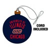 UIC Flames Wood Christmas Tree Holiday Ornament - 2 of 4