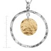 Silpada 'Marbella' Two-Tone Disc Pendant in Sterling Silver with Gold-Plating, 18" + 2" - 4 of 4