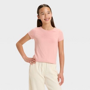 Girls' Short Sleeve Soft Smooth T-Shirt - art class™ - 1 of 3