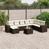 vidaXL Garden Sofa Set Brown Poly Rattan Large Modular Garden Sofa Set - 2 of 4