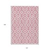 Blush And Ivory Geometric Washable Indoor Outdoor Area Rug - 3 of 4