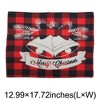 Unique Bargains Christmas Place Mats Linen Red Black White 13"x17.7" 2 Pcs - 3 of 4