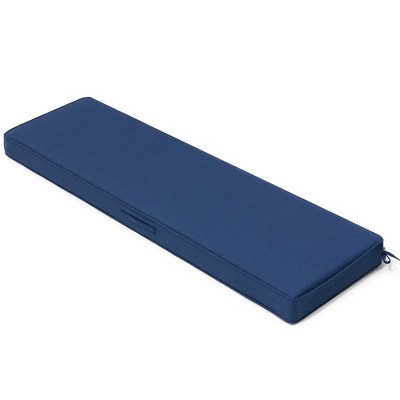 Crestlive Products Outdoor Bench Cushion with Ties Water Resistant Fabric Durable Thicken Memory Foam for Loveseat Couch Porch Swing