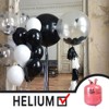 PartyWoo Foil Balloons Black Round 32 Inch 6 pcs - 3 of 4