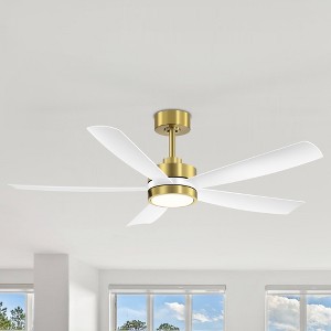 Airsurfer 52-inch 5-Blade LED Ceiling Fan with Light Kit and Remote - 1 of 4
