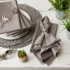 Design Imports  Heavyweight  Fringe Napkin Set 6 Piece, Gray, 20X20" - 3 of 4