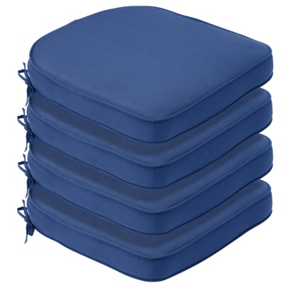 Aoodor Outdoor Chair Cushion Soft and Fade-resistant Polyester, Two Sets of  Ties for High Adaptability, Set of 4