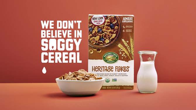 Nature's Path Heritage Flakes Breakfast Cereal - 13.25oz, 2 of 9, play video