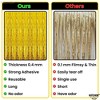 KatchOn, XtraLarge Gold Fringe Curtain Backdrop - 8x3.2 Feet, Pack of 2 Gold Streamers Party Decorations - 3 of 4