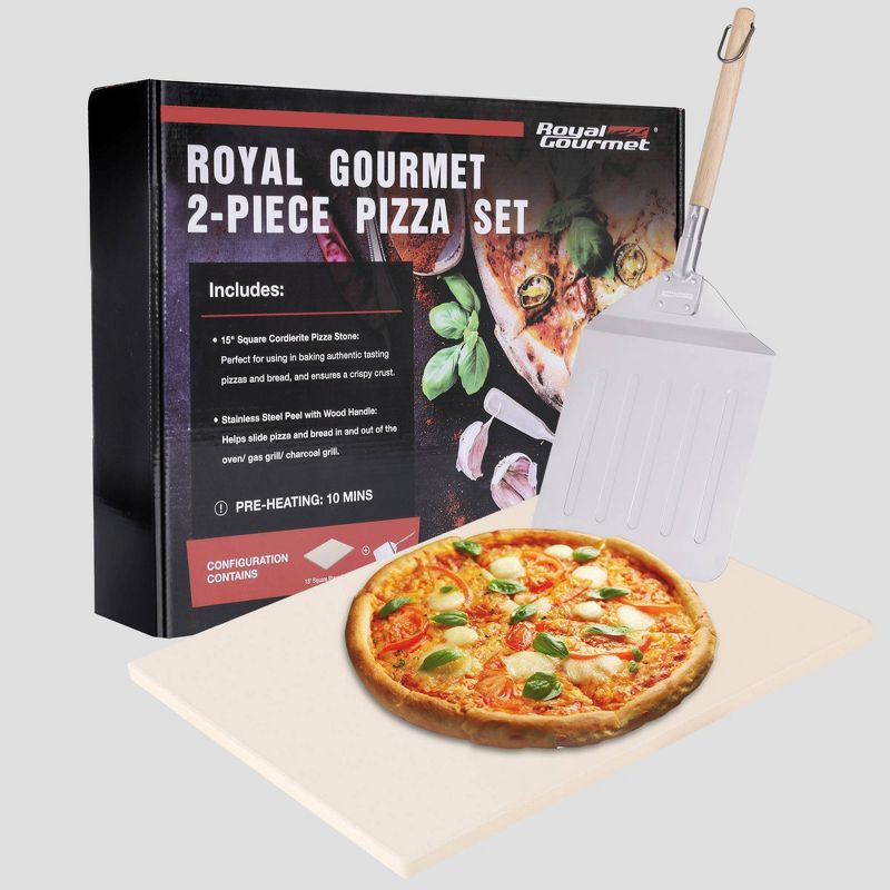 Royal Gourmet 2pc Pizza Cookware Set for Grill Oven, 1 of 6