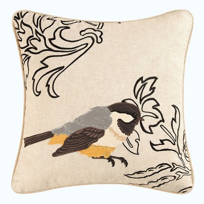 C&F Home 18" x 18" Chickadee Applique Pillow