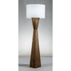 Modern Home Espresso Geometric Wood Floor Lamp w/Natural Jute Shade - 2 of 4