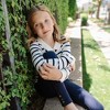 Hope & Henry Girls'  French Collared Keyhole Long Sleeve Sweater, Kids - 3 of 4