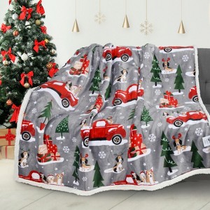 Catalonia Snowman Blanket, Holiday Theme Fleece Throw, Blanket for Couch and Bed, Super Soft Comfy Cozy Living Room Decor Blanket, 50x60 inches - 1 of 4