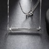 Bar Pendant Necklace for Women Balance Sterling Silver Ginger Lyne Collection - 4 of 4