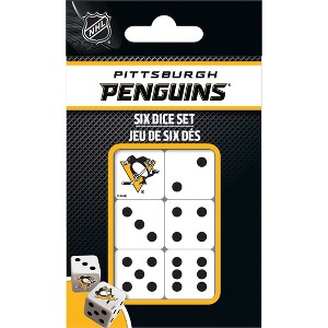 MasterPieces Officially Licensed NHL Pittsburgh Penguins - 6 Piece D6 Gaming Dice Set Ages 6 and Up - 1 of 4
