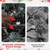 Pre-Lit Slim Aspen Fir Artificial Christmas Tree with Clear UL Lights, Realistic Pinecones & Berries, Metal Stand, Easy Assembly - 3 of 4