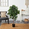 HomeStock  4 ft. Artificial Ficus Tree in Pot for Indoor/Outdoor - 3 of 4