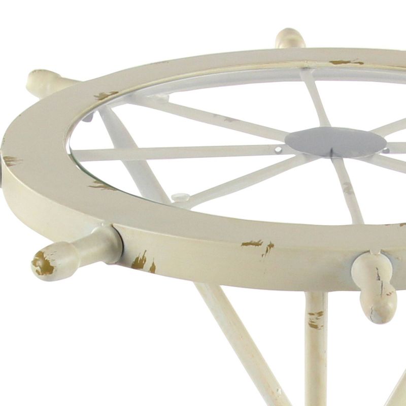 Metal Round Table White - Olivia & May, 6 of 20