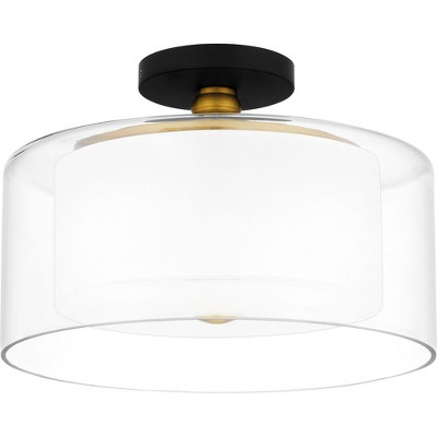 Quoizel Lighting Rowland 2 - Light Semi-Flush Mount in  Matte Black