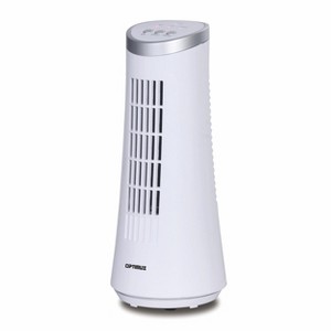 Optimus 12 Inch Desktop Ultra Slim Oscillating Tower Fan, LED - 1 of 4