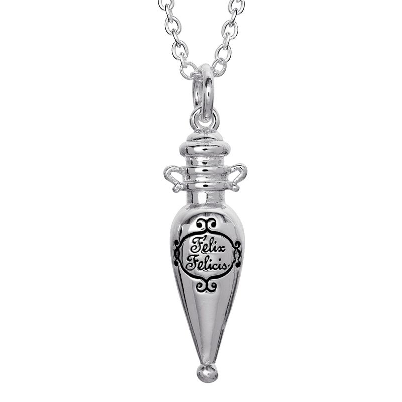 Harry Potter Silver Plated Felix Felicis Potion in The Bottle Pendant Necklace, 18'', 4 of 6