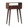 Solid Wood Nordic Legs 1-Drawer Console Table with Open Slot and Rounded Edges - 2 of 4