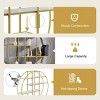 Modern Round Bookcase Bookshelf with Storage Drawers,70.8" Metal Frame 4-Tier Open Display Shelf Book Shelves for Living Room Home Office - 4 of 4
