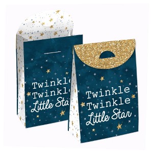 Big Dot of Happiness Twinkle Twinkle Little Star - Baby Shower or Birthday Gift Favor Bags - Party Goodie Boxes - Set of 12 - 1 of 4