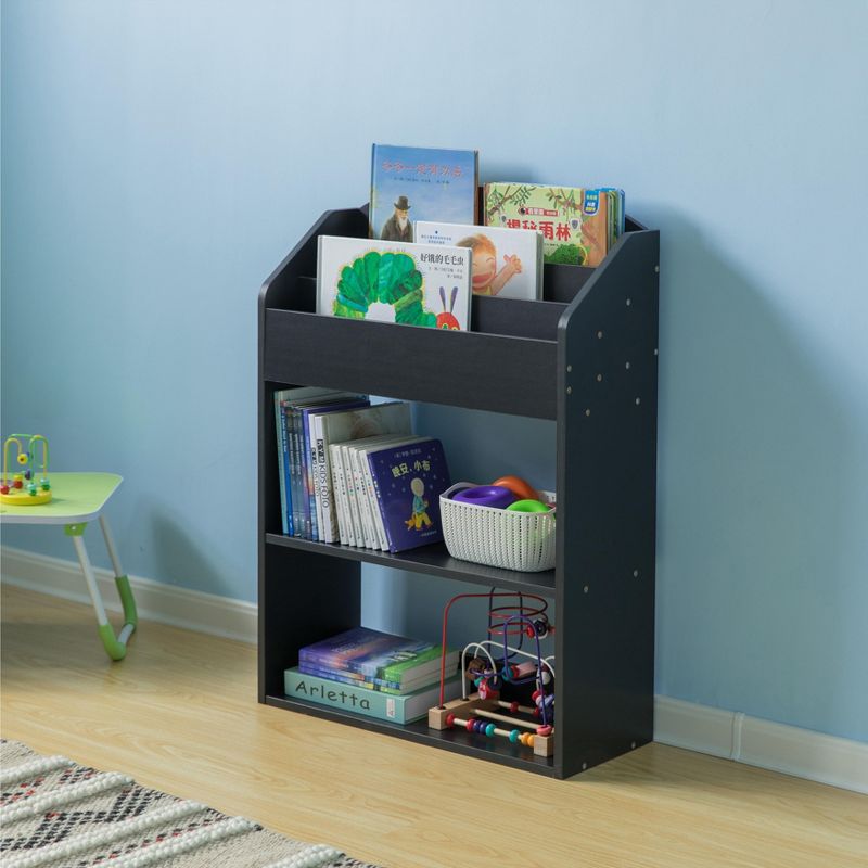 Basicwise Modern Wooden Storage Bookcase with Shelf, Playroom Bedroom Living and Office, 4 of 7