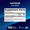Caffeine Pills 200mg - 250 Vegetarian Tablets - 2 of 4
