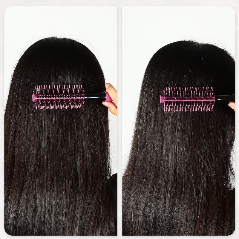 Unique Bargains Nylon Bristle Pins Round Hair Brush Pink 10.04"x2.36" 1 Pc, 2 of 7