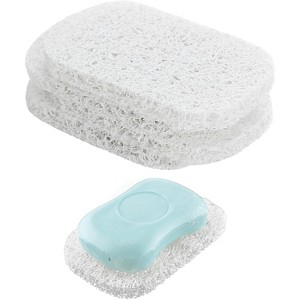 Aoibox 4 Pack Soap Saver Holder for Bar Soap, Shower Bathroom Dish, Self Draining Lift Pad, Porous Construction, Non-Slip Durable PVC - 1 of 4