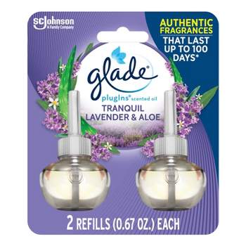 Glade PlugIns Scented Oil Air Freshener Refills - Tranquil Lavender & Aloe - 3.32 fl oz/2pk