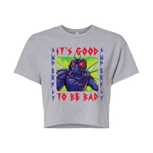 Women's - Teenage Mutant Ninja Turtles Mutant Mayhem - Superfly Good To Be Bad Cropped Graphic T-Shirt - 1 of 4