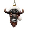 Festive Bison Glass Christmas Ornament, Buffalo Western Bovine Animal| OrnamentallyYou - 4 of 4
