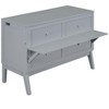 YOOCOZZ Wood Murphy Bed Cabinet with USB Charging and Movable Side Shelves - 3 of 4