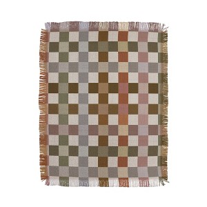 Ninola Design Multicolored Checker Natural Woven Throw Blanket - Deny Designs - 1 of 4