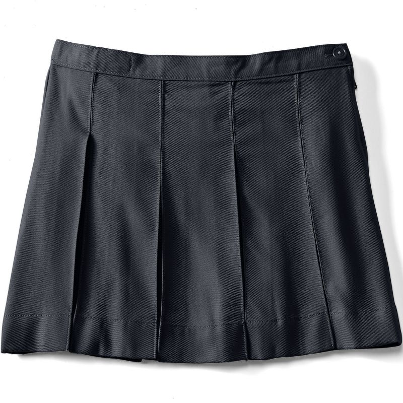 Lands' End Lands' End School Uniform Kids Solid Box Pleat Skirt Above Knee, 1 of 4