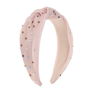 Unique Bargains Women's Cute Colored Diamond Knotted Headbands 1 Pc - 1 of 4