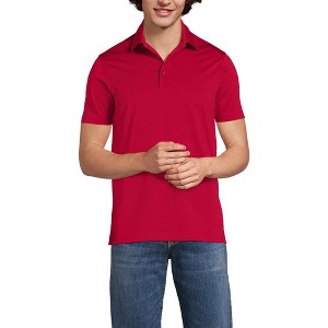 Lands' End School Uniform Men's Rapid Dry Short Sleeve Modern Fit Polo - 1 of 3