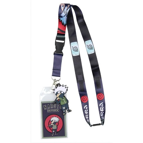 Naruto Shippuden Anime Kakashi Id Badge Holder Lanyard W/ Kakashi Rubber  Pendant Multicoloured : Target