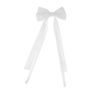 Unique Bargains Bow Double Ribbon Duckbill Hair Clips 1 Pc - 1 of 4